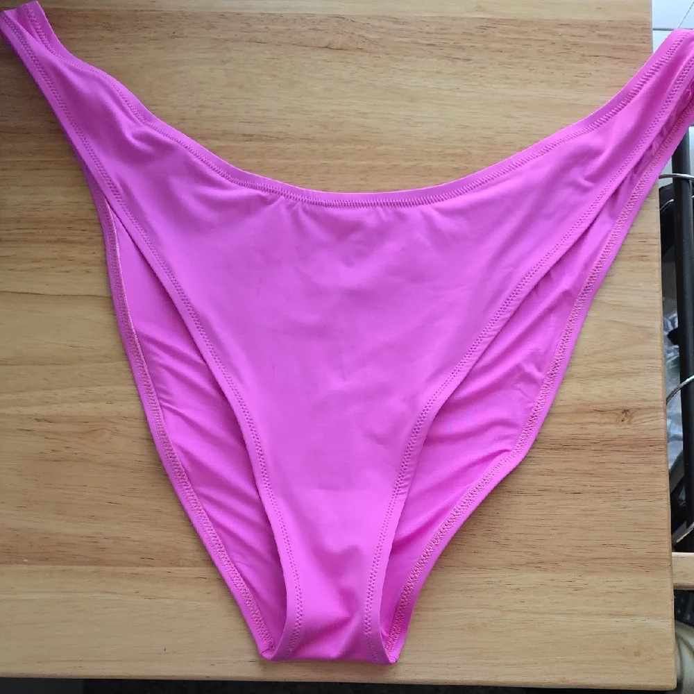 SKIMS Recycled Swim Cheeky Tanga Neon Orchid 4X Bottom #52